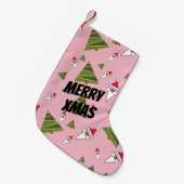 Santa- en kerstboom aanpassen kleine kerstsok (Voorkant (Hangend))