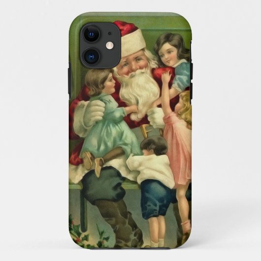 Santa en Kinderen Telefoon Case (Achterkant)