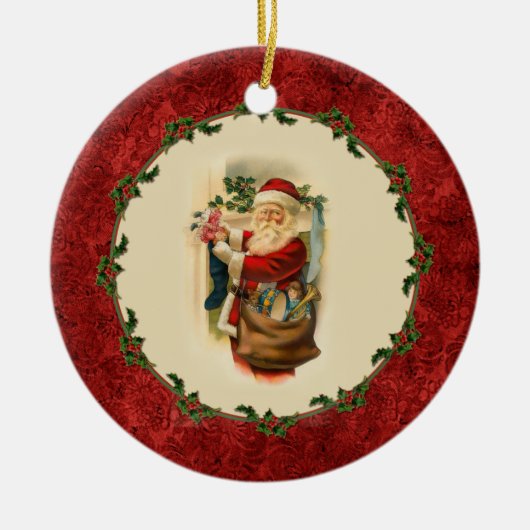  Santa en Kousen Ornament (Voorkant)