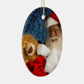 Santa en Leo de Leeuw Keramisch Ornament (Rechts)