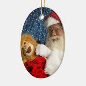 Santa en Leo de Leeuw Keramisch Ornament (Links)