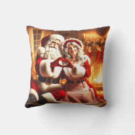 Santa en Mrs Claus Kussen