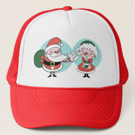 Santa en Mrs Claus petten