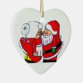 SANTA EN MRS. CLAUSE CHRISTMAS KISS ornament (Rechts)