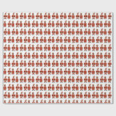 Santa- en Ms Claus Wrapping Paper, Black Santa Cadeaupapier (Vlak)