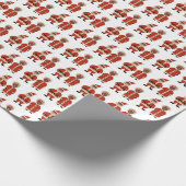 Santa- en Ms Claus Wrapping Paper, Black Santa Cadeaupapier (Hoek)