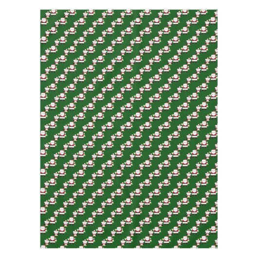 Santa en Penguin Vakantie Tafelkleed (Voorkant)