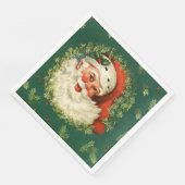 Santa en Pine Krans Diner Papier Servet (Hoek)