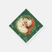Santa en Pine Krans Papier Servet (Hoek)