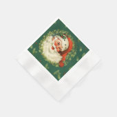 Santa en Pine Krans Papier Servet (Hoek)