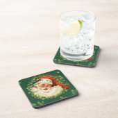  Santa en Pine Wreath Drankjes Onderzetter (Rechterzijde)