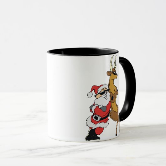 Santa en Raindeer Mok (Voorkant rechts)