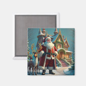 Santa en Reindeer Magnet (Voorkant / Achterkant)