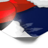 Santa en Reindeer Merry Christmass Happy Cartoon Foto Afdruk (Hoek)