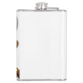 Santa en Reindeer Merry Christmass Happy Cartoon Heupfles (Achterkant)