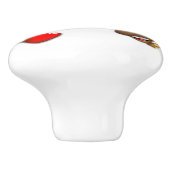 Santa en Reindeer Merry Christmass Happy Cartoon Keramische Knop (Zijkant)