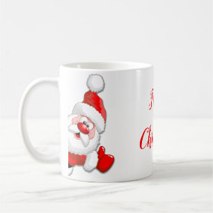 Santa en Reindeer Merry Christmass Happy Cartoon Koffiemok
