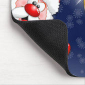 Santa en Reindeer Merry Christmass Happy Cartoon Muismat (Hoek)