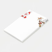 Santa en Reindeer Merry Christmass Happy Cartoon Post-it® Notes (Schuin)