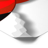 Santa en Reindeer Merry Christmass Happy Cartoon Poster (Hoek)