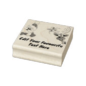 Santa en Reindeer Merry Christmass Happy Cartoon Rubberstempel (Stempel)