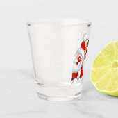 Santa en Reindeer Merry Christmass Happy Cartoon Shot Glas (Links)