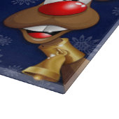 Santa en Reindeer Merry Christmass Happy Cartoon Snijplank (Hoek)