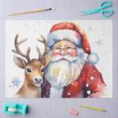 Santa en Reindeer Tissue Paper Tissuepapier (Craft)