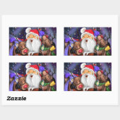Santa en Reinders Grappige Kerst stickers (Vel)