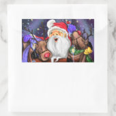 Santa en Reinders Grappige Kerst stickers (Tas)