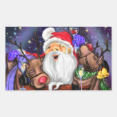 Santa en Reinders Grappige Kerst stickers (Voorkant)