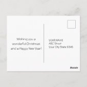 Santa en rendier briefkaart (Achterkant)