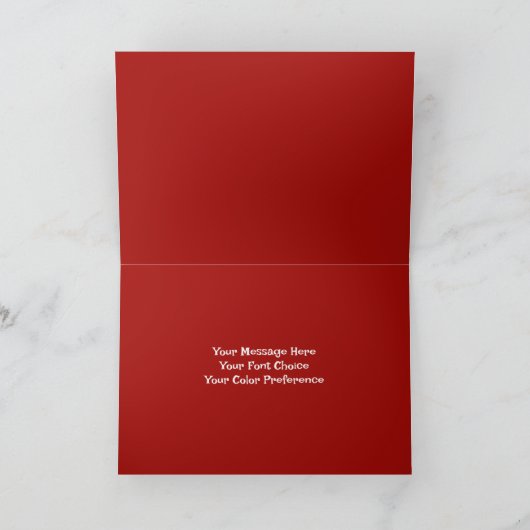 Santa en rendier feestdagen kaart (Binnen)