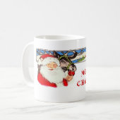 Santa en rendier koffiemok (Voorkant links)