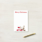 Santa en rendier post-it® notes (Op bureau)