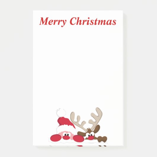 Santa en rendier post-it® notes (Voorkant)