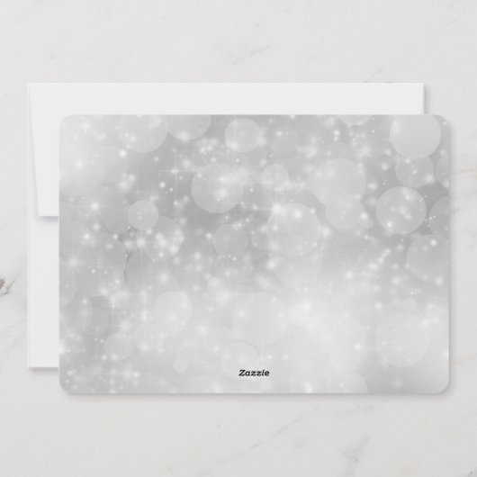 Santa en rendier schaatsen feestdagenkaart (Achterkant)