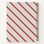 Santa en rendier Silhouette en Stripes Notitieboek (Achterkant)