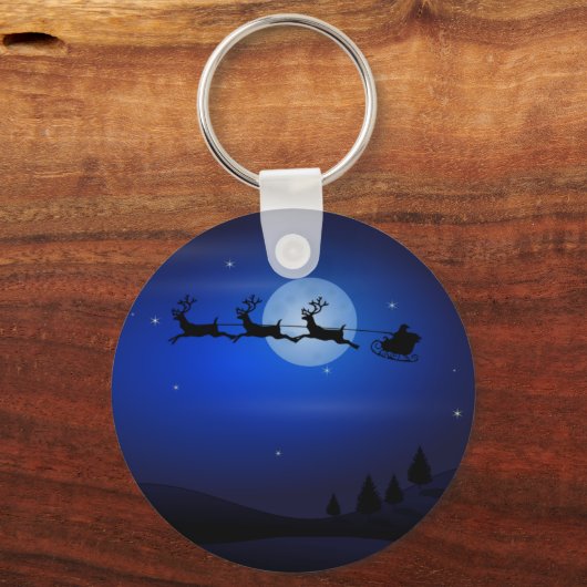 Santa en rendier sleutelhanger (Voorkant)