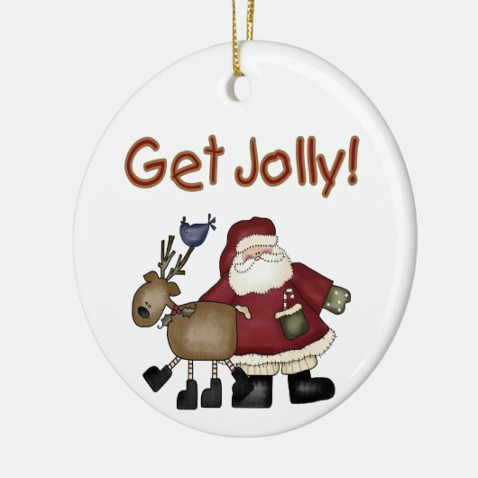 Santa en rendieren krijgen Jolly Ornament (Links)