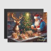 Santa en rendieren maken peperkoek huis (Voorkant / Achterkant)