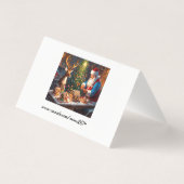 Santa en rendieren maken peperkoek huis kaart (Achterkant)