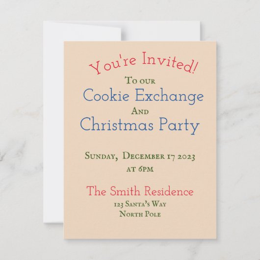 Santa en rendieren maken peperkoek huis kaart (Achterkant)