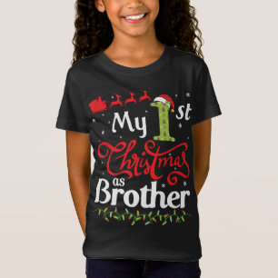 Santa en rendieren Noel kostuum Mijn 1e Kerstmis A T-shirt