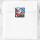 Santa en rendieren stickers (Tas)