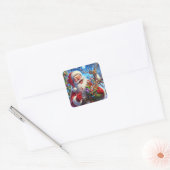 Santa en rendieren stickers (Envelop)