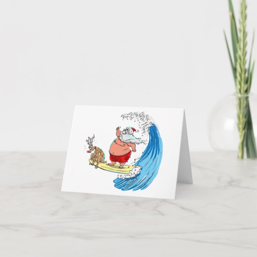 saNtA en RuDoLf Feestdagen Kaart (Voorkant)