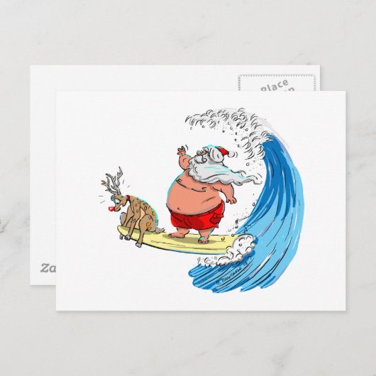 saNtA en RuDoLf Feestdagenkaart (Voorkant / Achterkant)