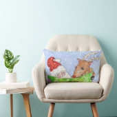 Santa en Rudolf met de lijst Kussen (Stoel)