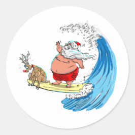 SaNtA en RuDoLf Ronde Sticker